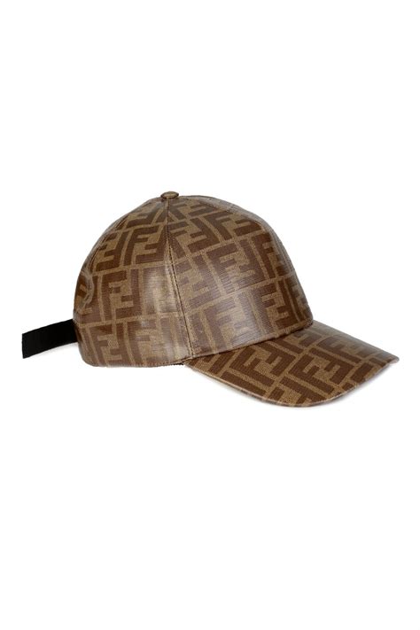 fendi leather cap